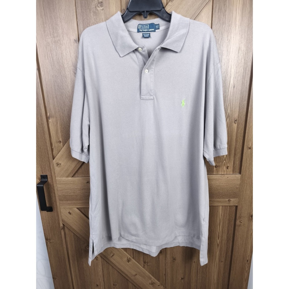 Polo Ralph Lauren Polo Shirt Mens XLT Gray Pony Logo Cotton